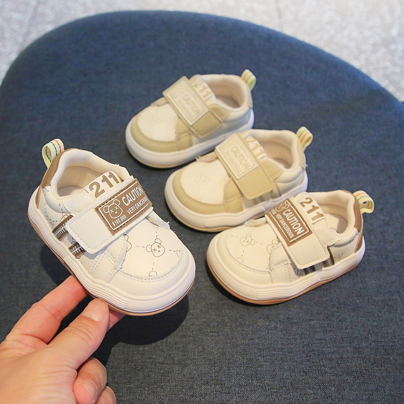 Baby Functional Shoes,Soft Sole Toddler Shoes,Girls'Fashionable White Shoes,Boys'Non-slip Sports Shoes For0-1 Years Old