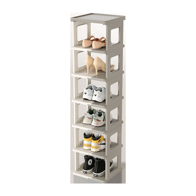 Simpletallation-free Shoe Rack Plastic Household Multi-layer Storage Rack Porch Dustproof Shoe Cabinet Folding One Piece Batch