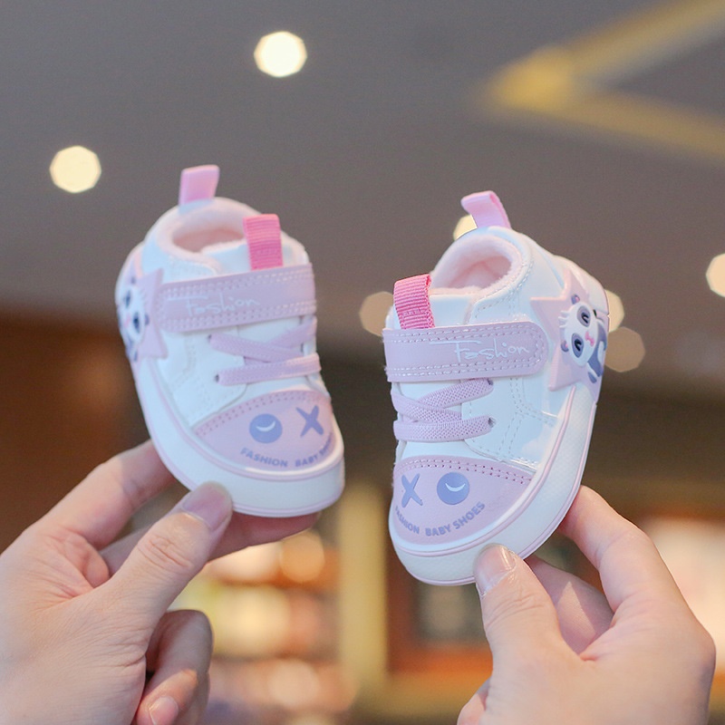 Autumn And Winter Baby Boys'Velvet Cotton Shoes For Infants To Keep Warm And Learn To Walk,Non-slip And Soft-soled Children's Shoes For6 Months To1 Week And AHalf