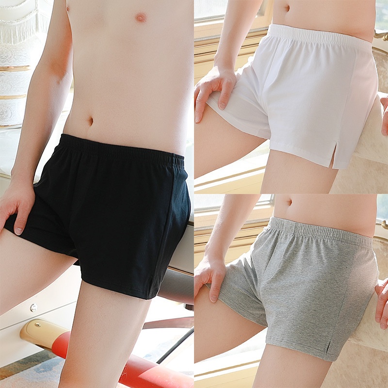 Men's Cotton Loose Underwear Men's Mid-Rise Simple Boxer Briefs Fat People Large Size Boxer Briefs Men