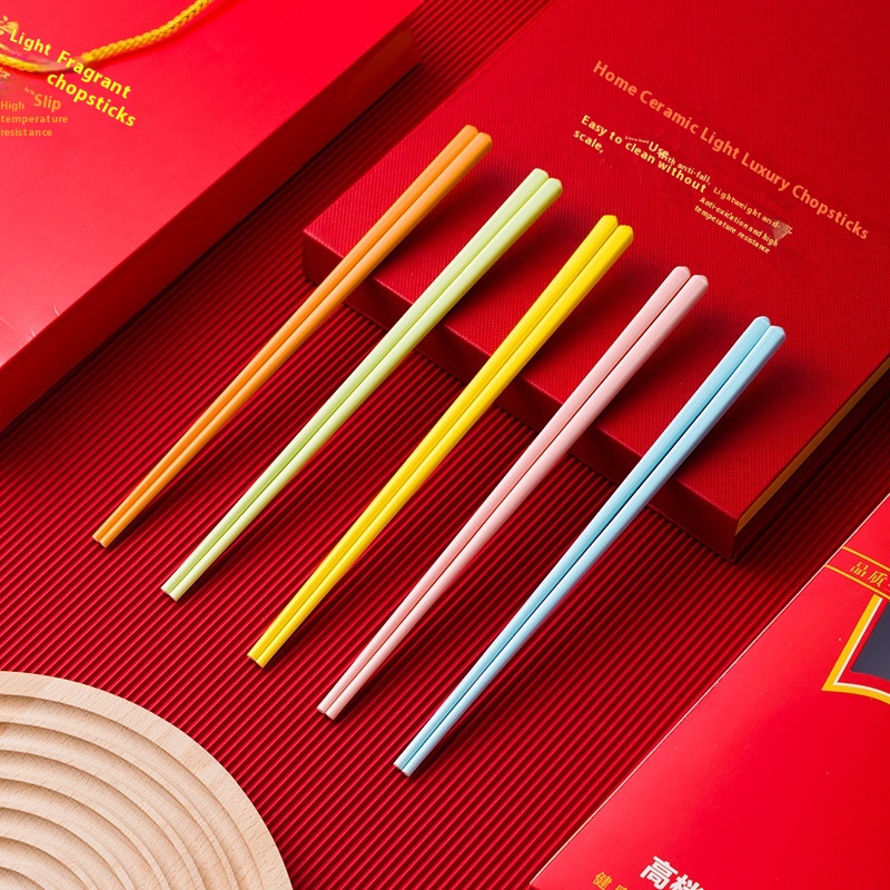Creative Ceramic Chopsticks One Person One Chopstick Home No Mold Gift Chopsticks Set Light Luxury Tableware