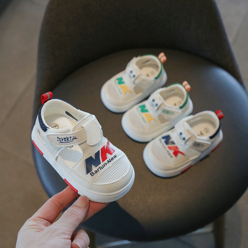 0-2 Years Old Baby Toddler Shoes Summer Closed Toe Breathable Mesh Shoes White Shoes Baby Shoes Sandals Boys And Girls Children's Shoes