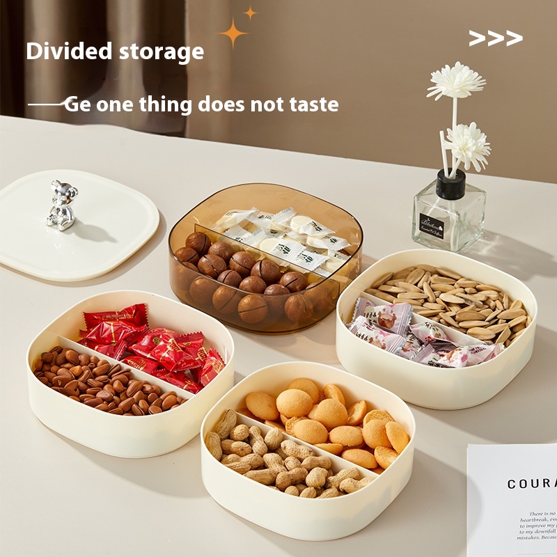 Light Luxury Multi-layer Candy Box Transparent High-value Dried Fruit Box Year's Goods Living Room Display Nut Snack Plastic Storage Box