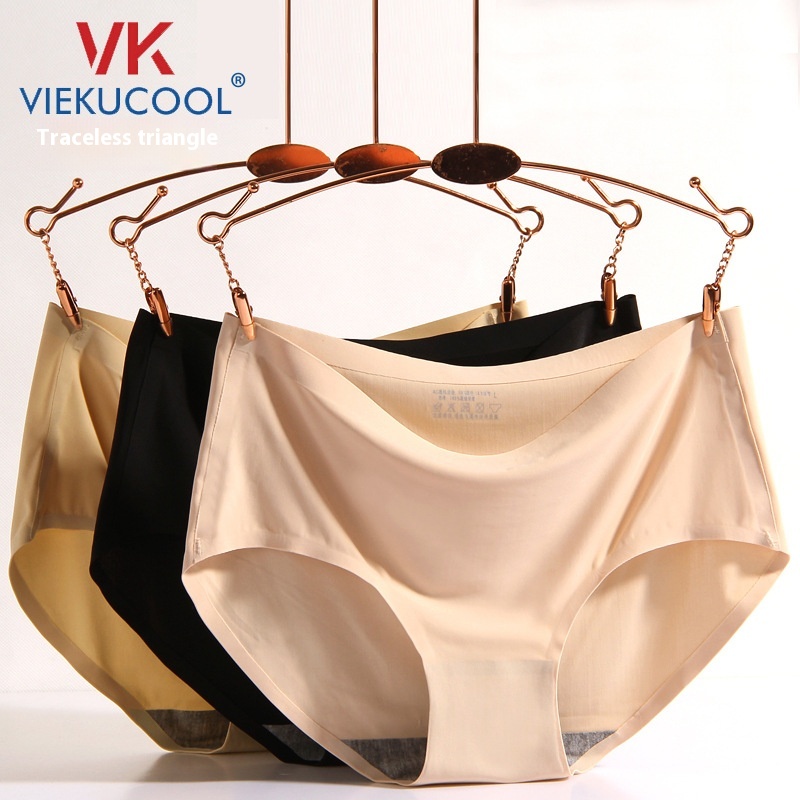 Style Women's Ice Silk Underwear Mid-waist One-piece Sexy Underwear Seamless Underwear Girls Briefs810