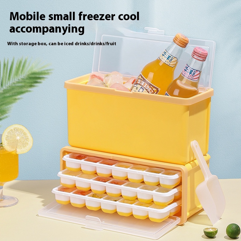 Multi-layer Ice Cube Ice Cube Mold Household Pressed Silicone Ice Cube Plastic Ice Cube Box Ice Cube Box