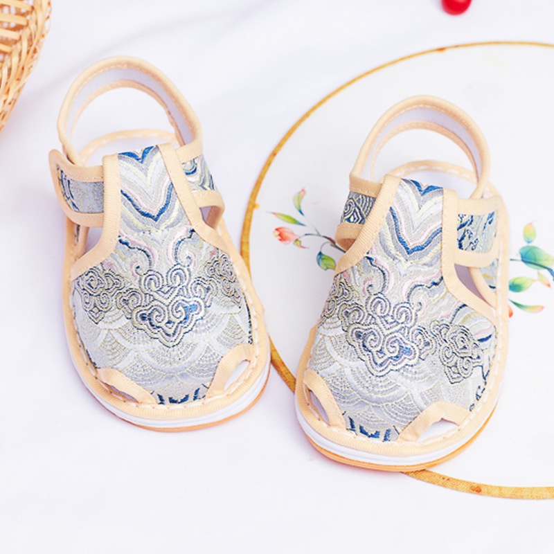 Style Boys And Girls Baby One-year-old Photo Ethnic Style Toddler Sandals Full Film Bottom Sandals Baby Shoes Cloth Sandals