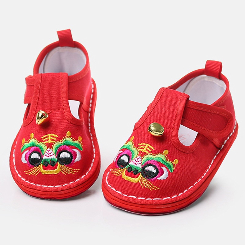 Spring And Autumn Children's Shoes,Thousand-layer Sole Toddler Shoes,Boys And Girls Baby Tiger Head Shoes,Children's Canvas Shoes,Embroidered Infant And Toddler Shoes