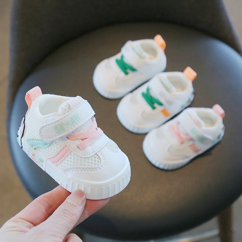 Spring And Summer0-1 Year Old Baby Soft Sole Toddler Shoes Boys And Girls Shoes Breathable Mesh Small Children Shoes Infants And Toddlers Pre-step Shoes