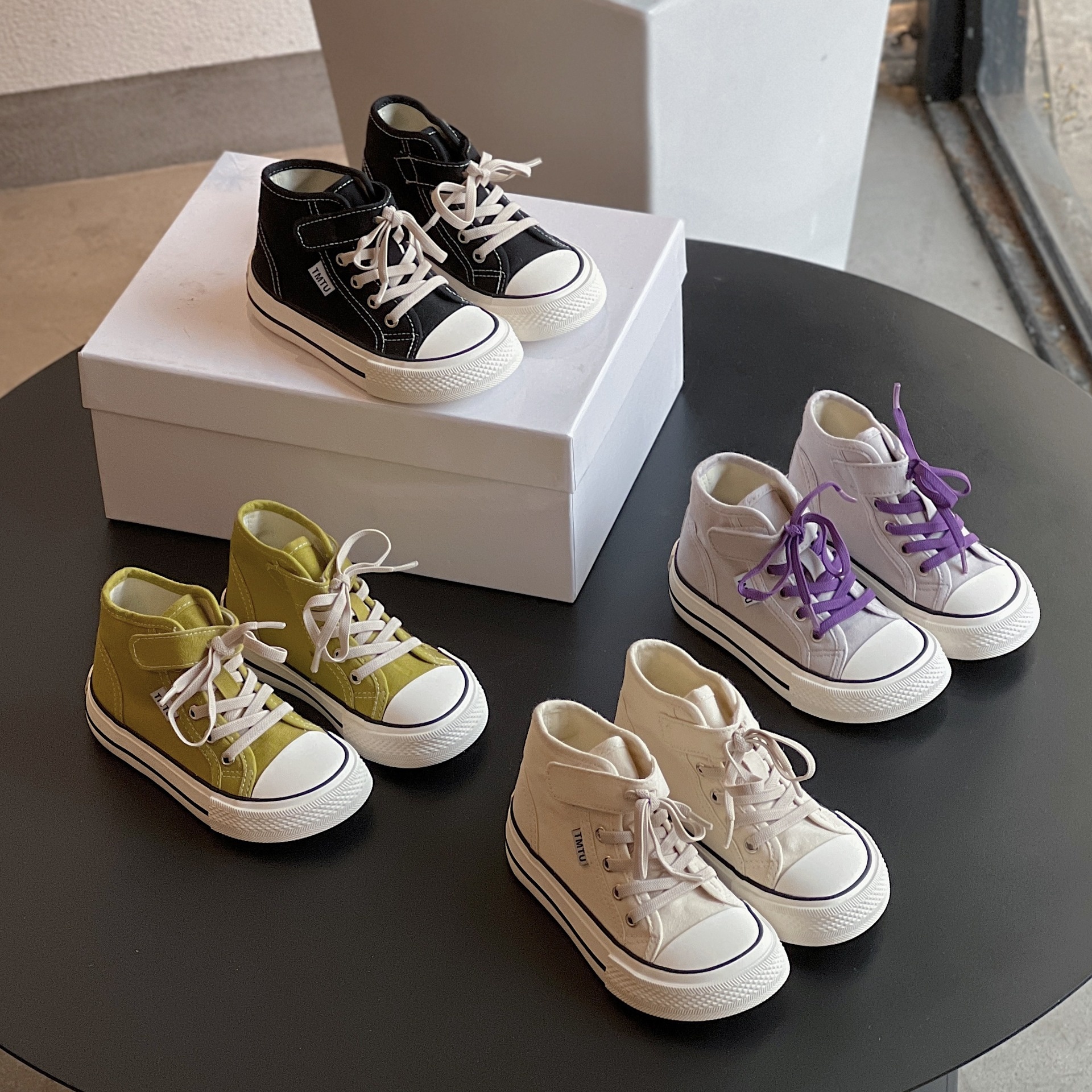 Children's High-top Canvas Shoes Summer Small,Medium And Large Boys And Girls Student Shoes Korean Version Breathable Shoes