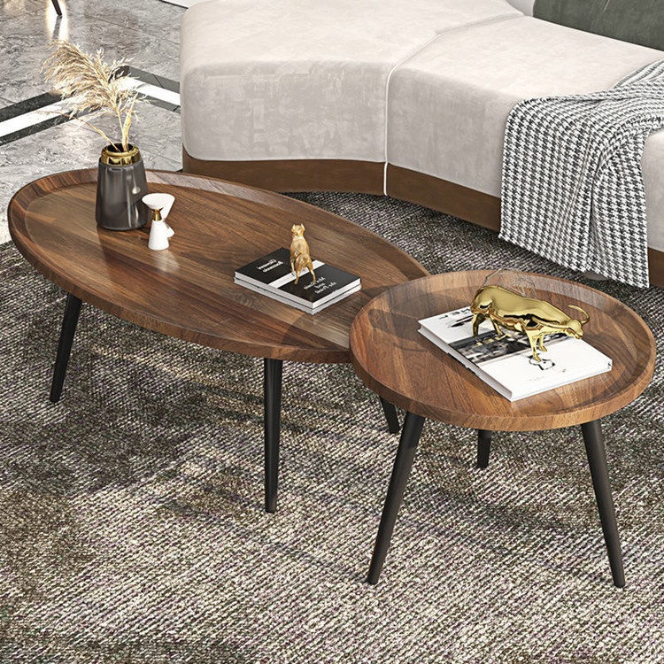 Coffee Table Simple Modern Nordic Simple Home Living Room Small Apartment Sofa Side Table Small Table Wooden Legs Round Tea Table