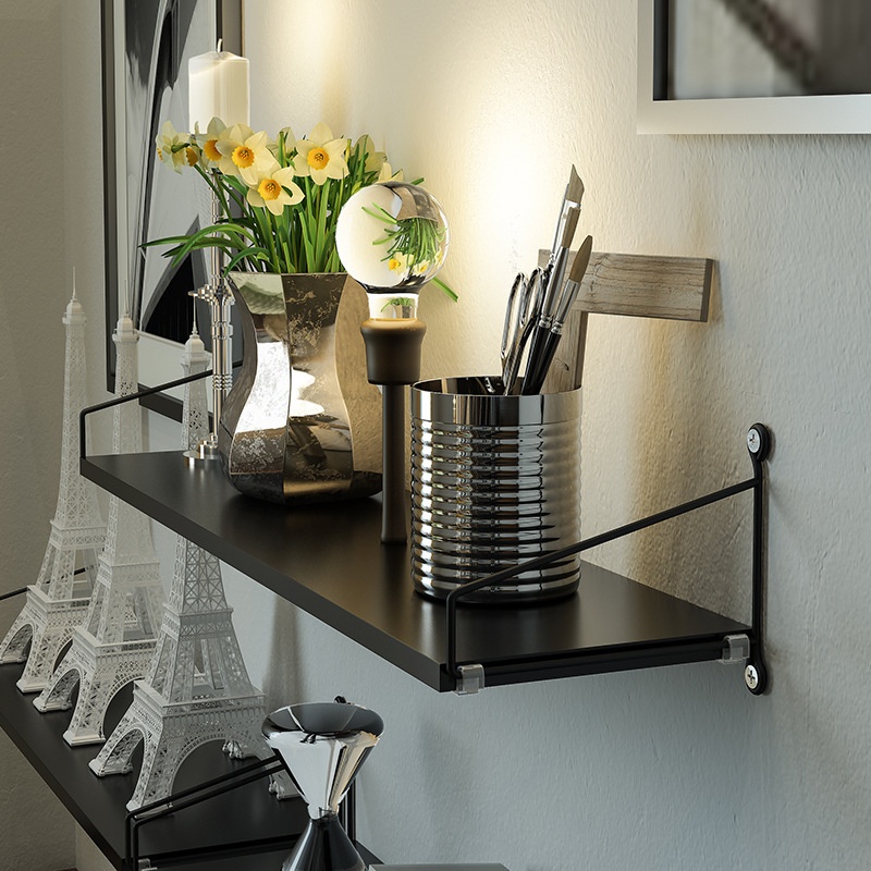 Punch-free Wall Rack Bedside Projector Layer Wall Hanging Board Living Room Wall Hanging Wall Bookshelf One-line Board