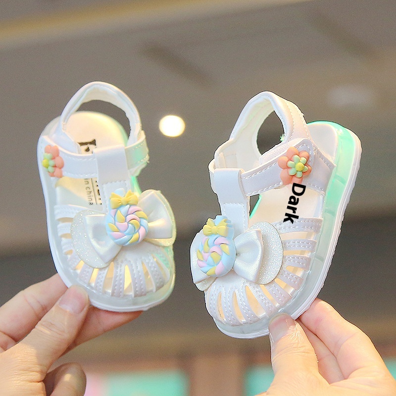 Summer Baby Sandals Children's Baby Toddler Shoes Soft Sole1 To2 Years Old Sole With Light Girls Princess Shoes Sandals