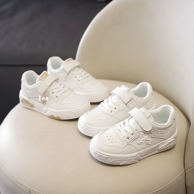 Children's White Shoes Summer Student Korean Version Of The Soft Bottom Small,Medium And Large Boys And Girls Sports Casual Shoes