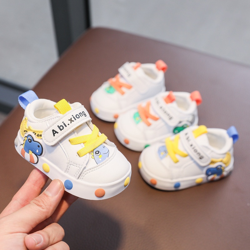 Spring And Autumn Infant Baby Toddler Shoes Soft Sole Cartoon Leather Surface Children6 Months-15 Months Children's Shoes