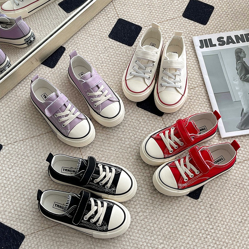 Children's Velcro Canvas Shoes Summer Small,Medium And Large Boys And Girls Student Shoes Soft Sole Baby Shoesy