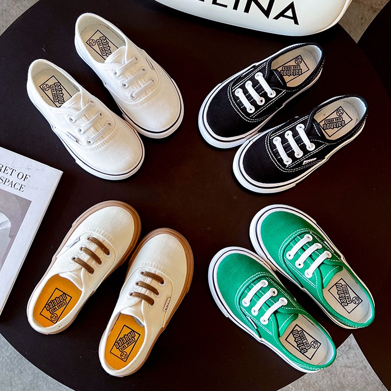 Summer Children's Shoes Children's One-step Canvas Shoes Small,Medium And Large Boys And Girls Soft Sole Parent-child Shoes Baby Shoes