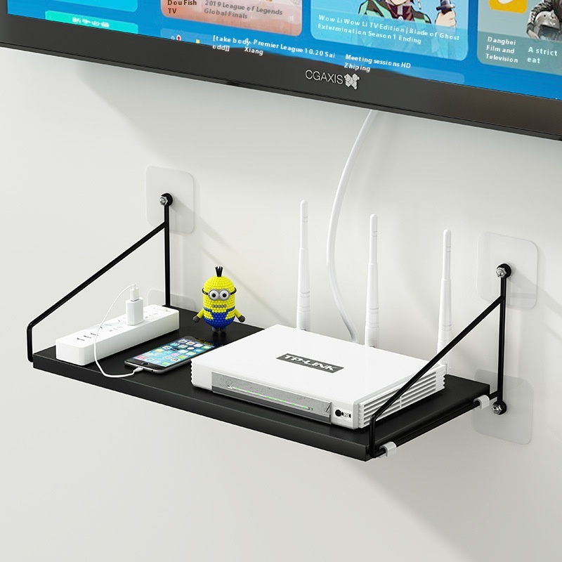 Router Storage Box TVSet-top Box Rack Wall Wall Wifi Bracket Wall-mounted Punch-free
