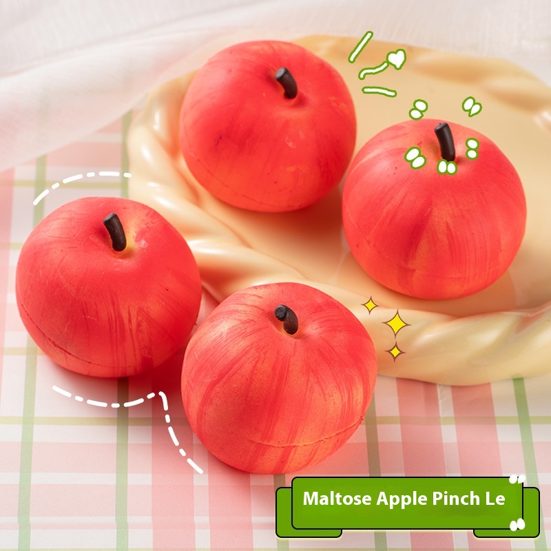 Creative Simulation Apple Squeeze Music Decompression Artifact Tricky Venting Ball Soft Rubber Decompression Toy