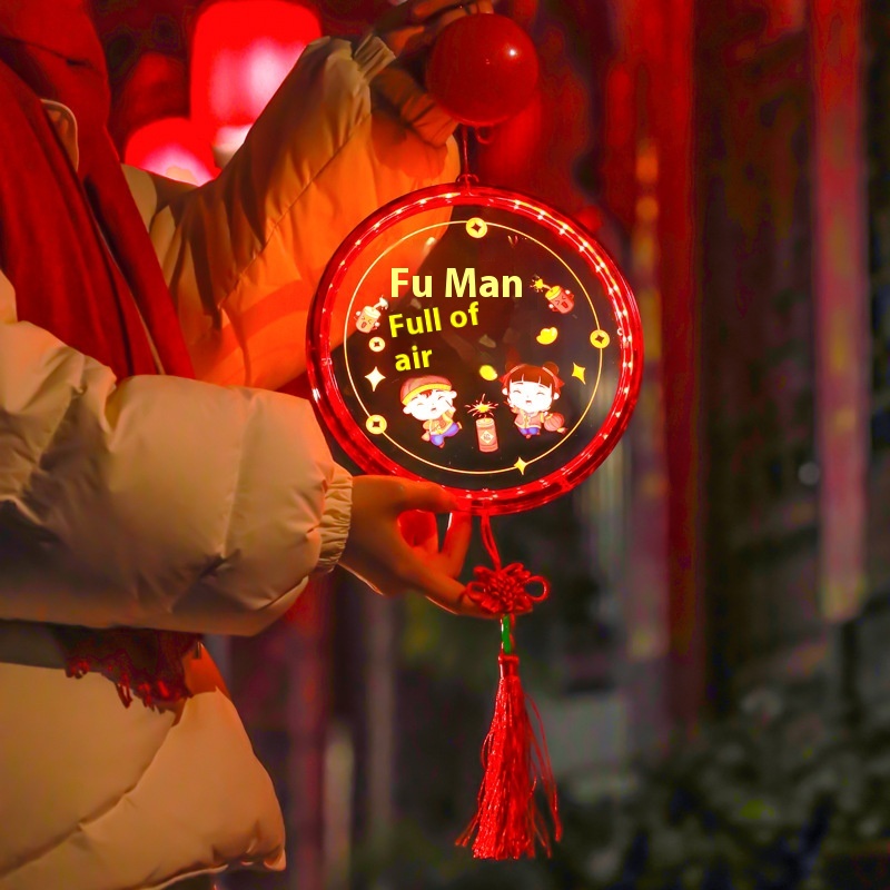 Dragon Year Decorative Light Atmosphere Light LEDLight Luminous Fortune Lantern Spring Festival3 DHanging Light Year Decoration Fortune Lantern