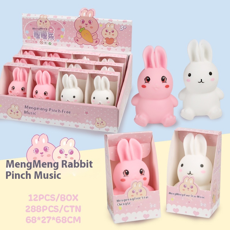 Creative Cartoon Cute Rabbit Squeeze Fun Cute Pet Little Rabbit Vent Ball Children's Decompression Toy Decompression Artifact