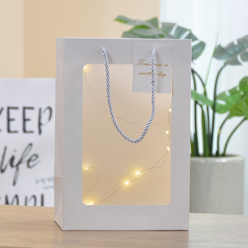 Window Bag Gift Bag Gift Packaging Gift Box Packaging Box Birthday Packaging Bag White Plush Toy Packaging For Birthday