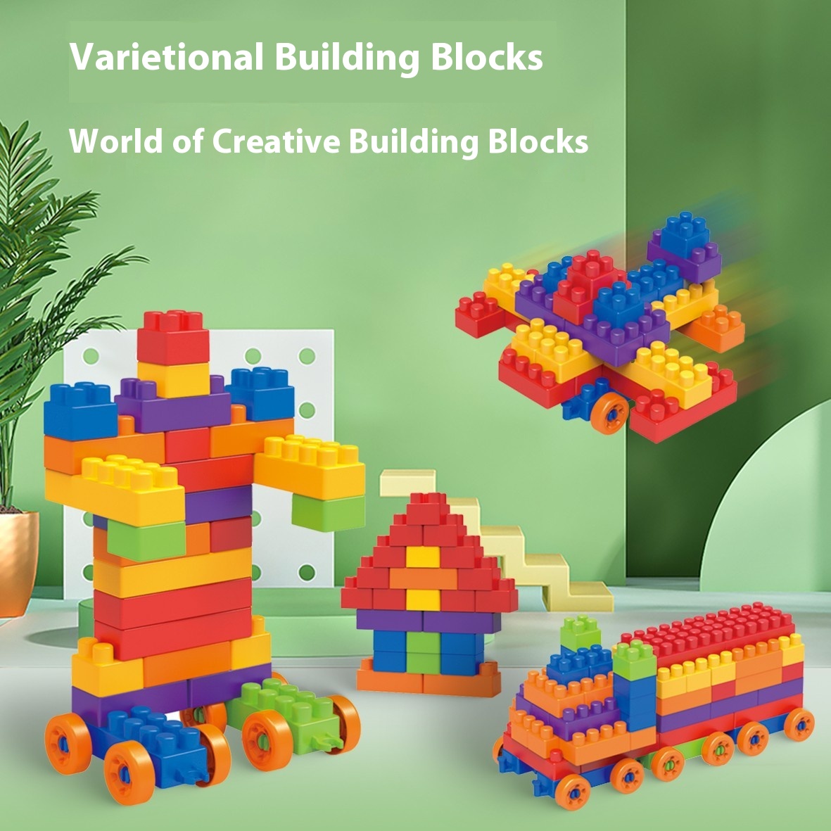 Children's Large Particle DIYBuilding Blocks Early Education Barrel Large Particle Building Blocks Toys Educational Assembly Compatible With Lego Building Blocks