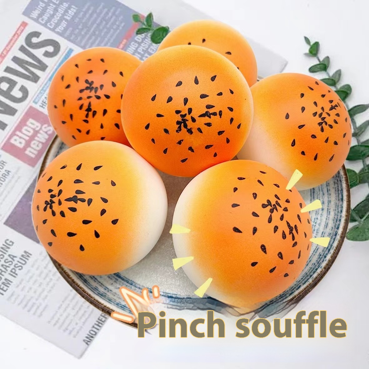 Decompression Pinch Fun Internet Celebrity Toy Slow Rebound Fluid Egg Yolk Crisp Pinch Joy Decompression Toy Hand-made Ball Pinch Fun