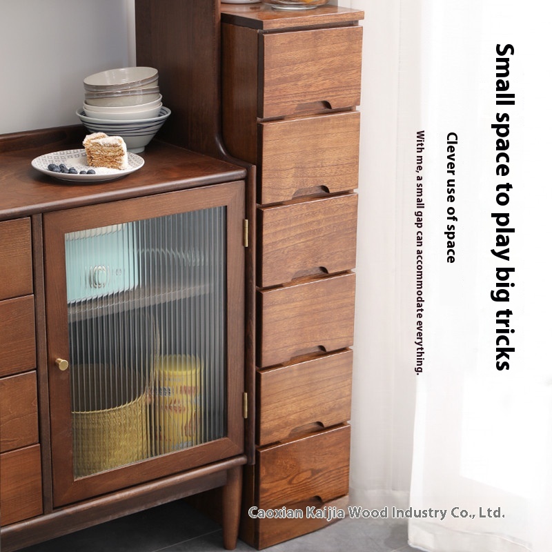 Solid Wood Gap Storage Cabinet Wooden Drawer Bedroom Chest Of Drawers Simple Narrow Cabinet Gap Cabinet Storage Cabinet Bedside Table