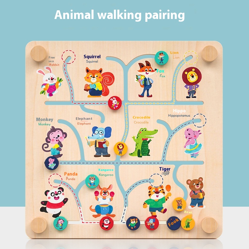 Children's Digital Letter Walking Maze Matching1-3 Years Old Baby Early Education Enlightenment Concentration Training Educational Toys