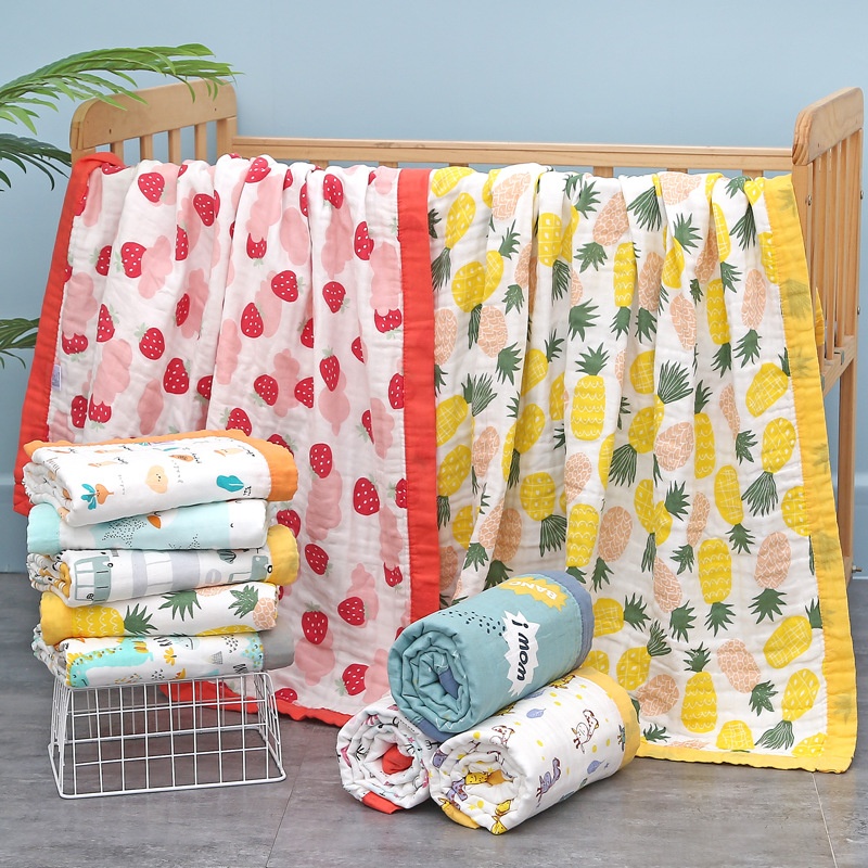 Pure Cotton Bath Towel Six-layer Gauze Children's Quilt High-density Infant Towel Quilt Children's Blanket Baby Swaddle Towel