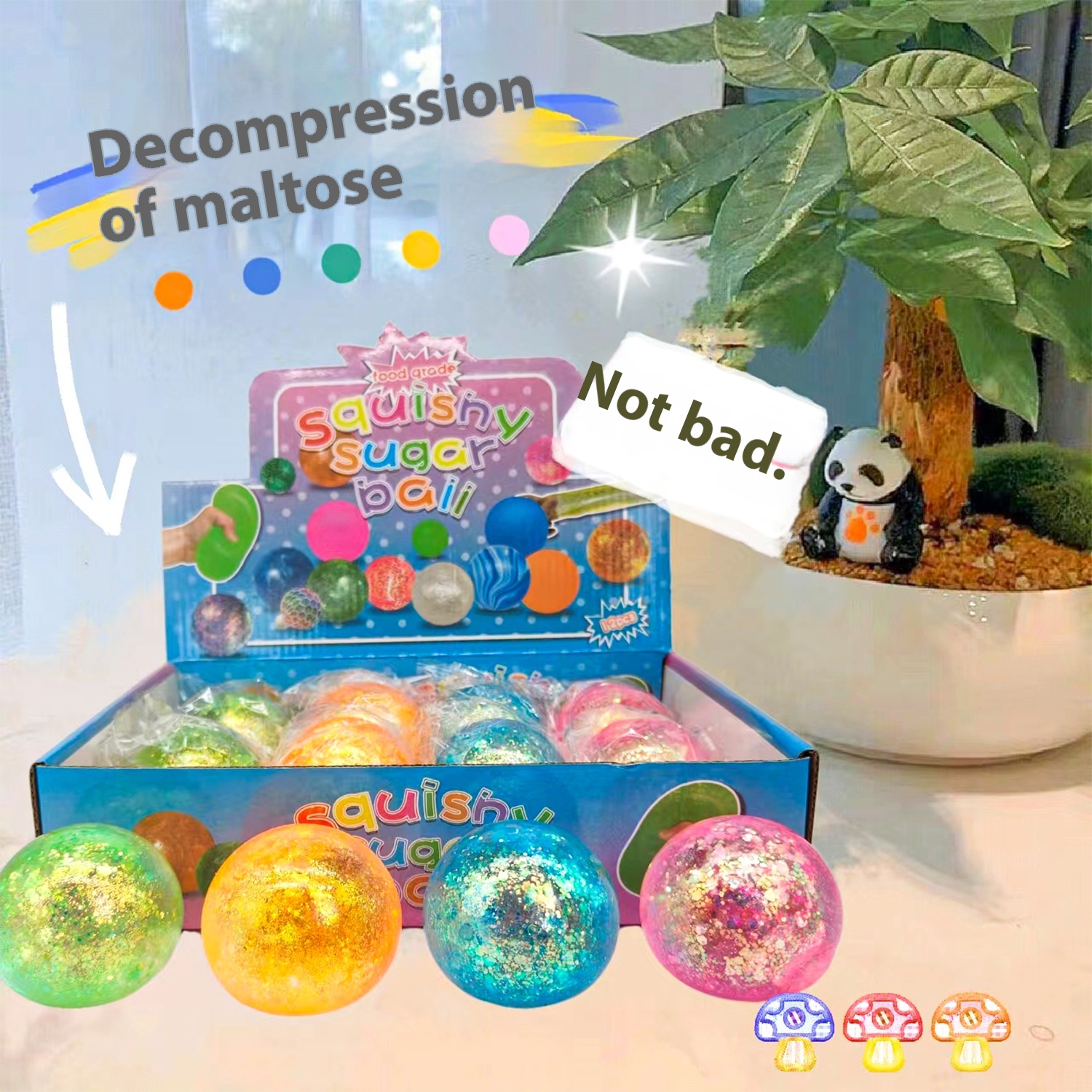 Xiaohongshu Same Maltose Pinch Slow Rebound Decompression Pinch Fun Vent Ball Children's Toys