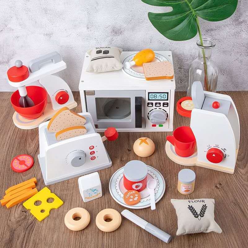 Children's Oven Baking Microwave Oven Educational Toys Simulation Kitchen Play House Parent-child Interactive Dining Kitchen Set