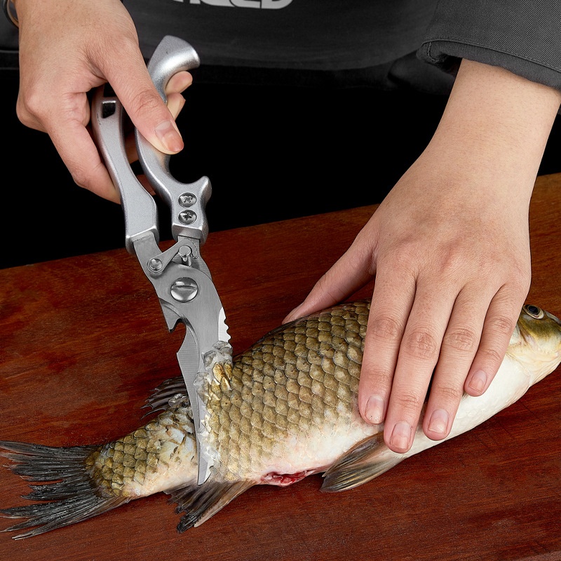 Kitchen Scissors Strong Chicken Bone Scissors Food All-steel Chicken Bone Scissors Home Kitchen Multi-function Duck Fish Bone Food Scissors