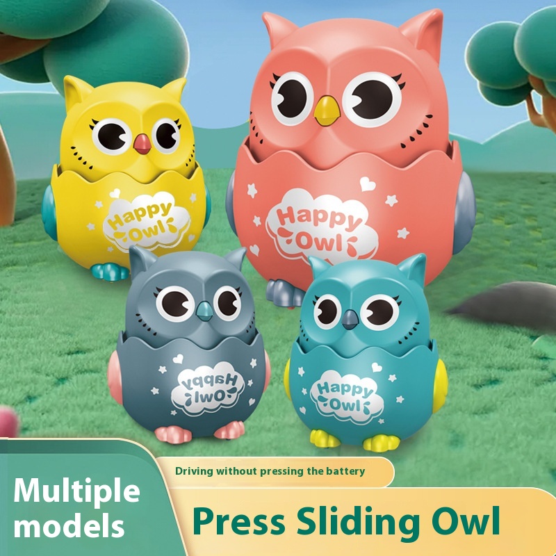 Douyin Hot-selling Push-button Owl Toy Children Kindergarten Sharing Gifts For The Whole Class Creative Souvenir Toys