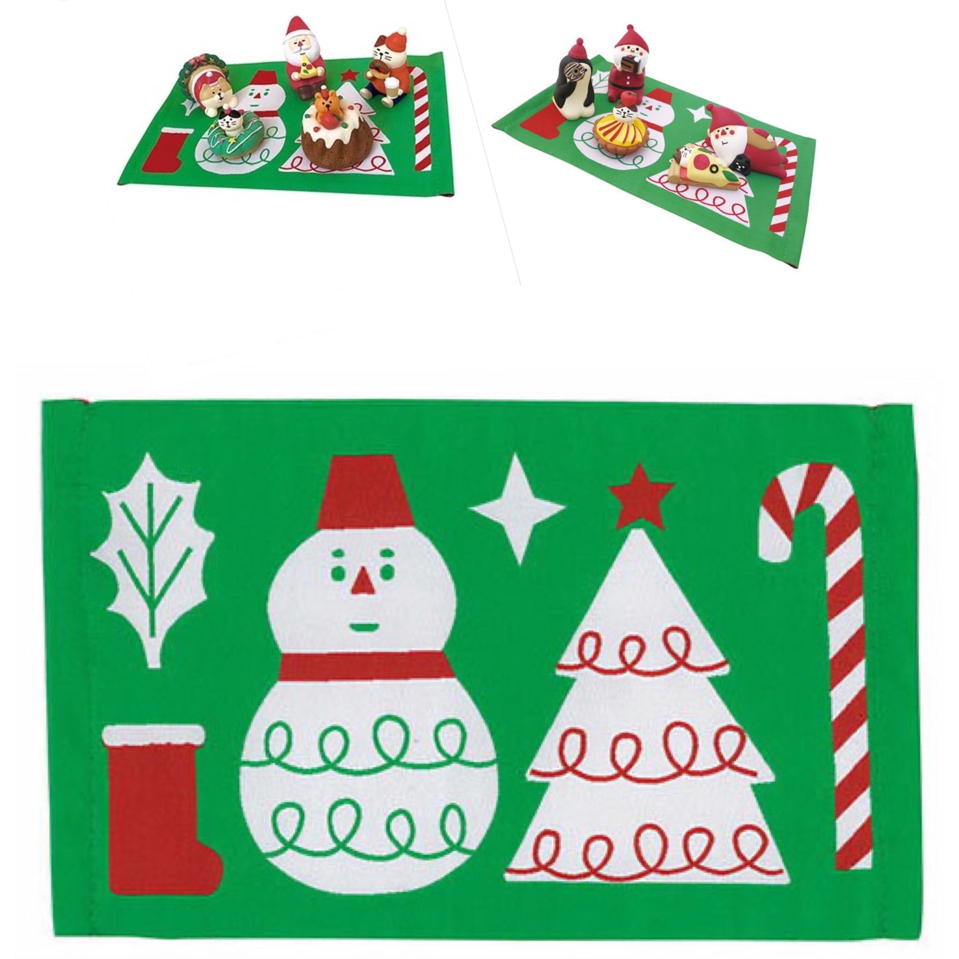 Japanese Zakka Christmas Carpet Christmas Doll House Clay Figurine Miniature Food Play Scene Shooting Small Accessories