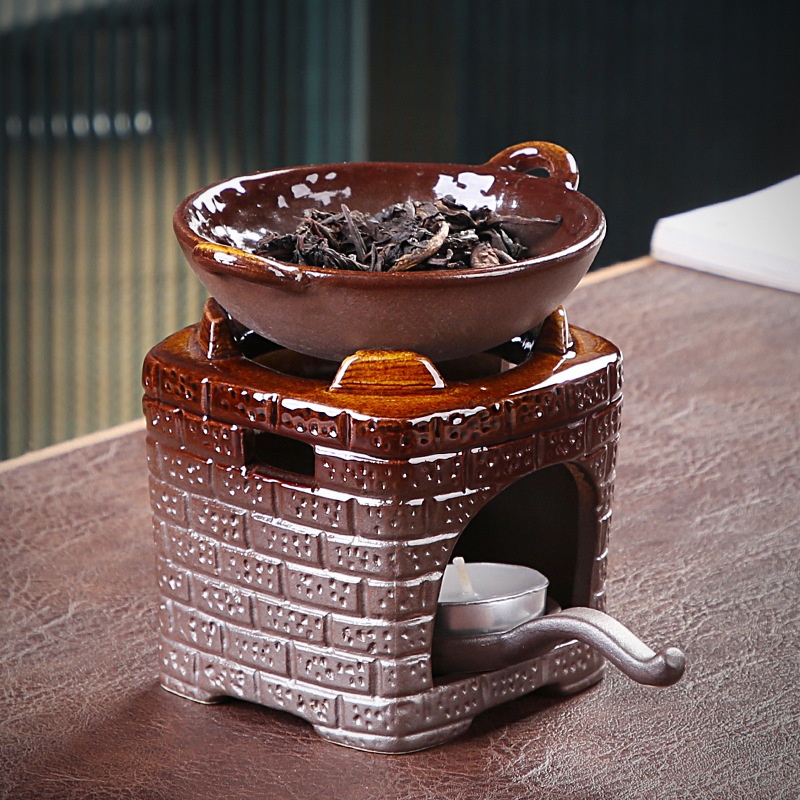Tea Roasting Furnace Ceramic Baking Furnace Small Household Tea Aroma Device Candle Stoare Warm Tea Awakening Tea Bowl Tea Ceremony Accessories