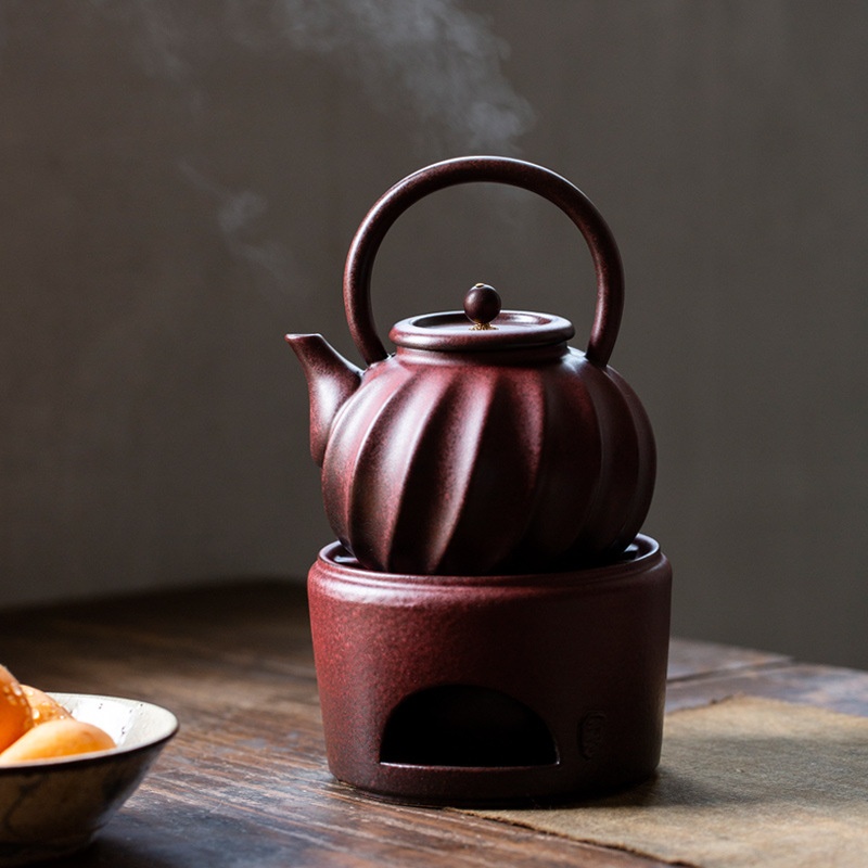 Hawthorn Red Stoare Household Ceramic Alcohol Stove Kettle Warm Tea Stove Antique Stove Outdoor Portable Tea Stove