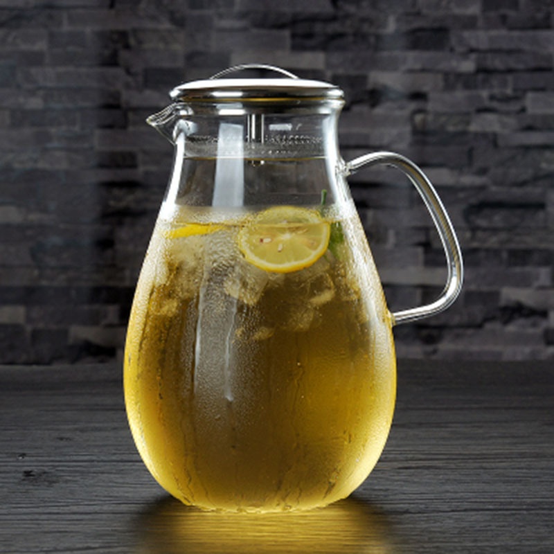 Explosion-proof Large Capacity Glass Water Drop Kettle Can Directly Burn Cold Water Kettle Household High Borosilicate Glass Kettle Cold Water Kettle