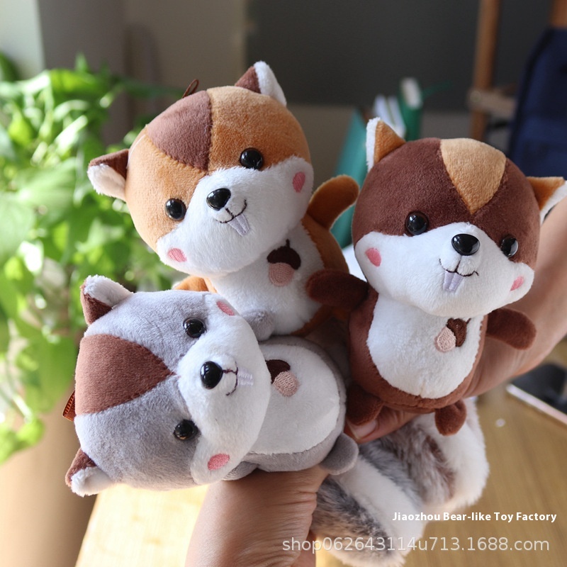 Direct Plush Toy Squirrel Pendant School Bag Pendant Male And Female Dolls Couple Grab Machine Doll