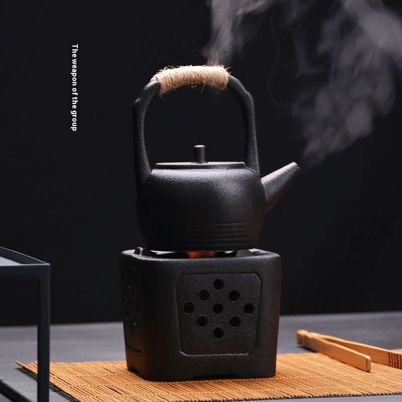 Japanese Style Ceramic Tea Stove Household Small Alcohol Lamp Burning Tea Stove Mini Tea Maker Candle Heating Warm Tea Carbon Stove Seat