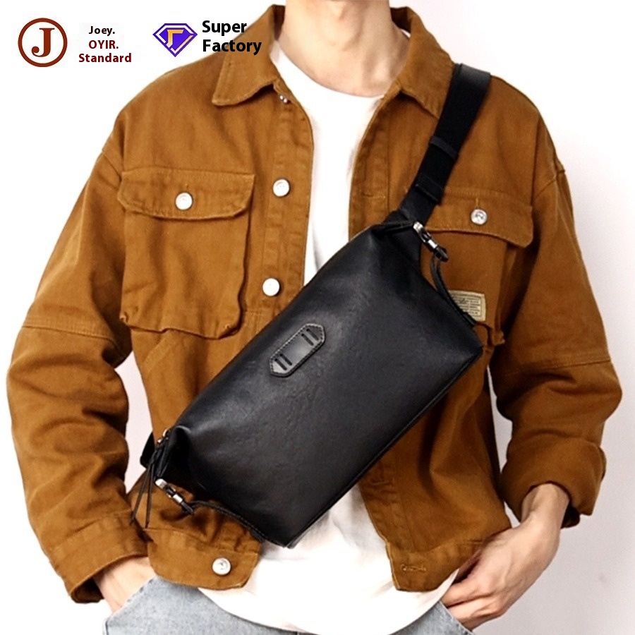 Japanese Original Men's Messenger Bag Cowhide High-end Niche Shoulder Bag Genuine Leathery Brand Men's Bag