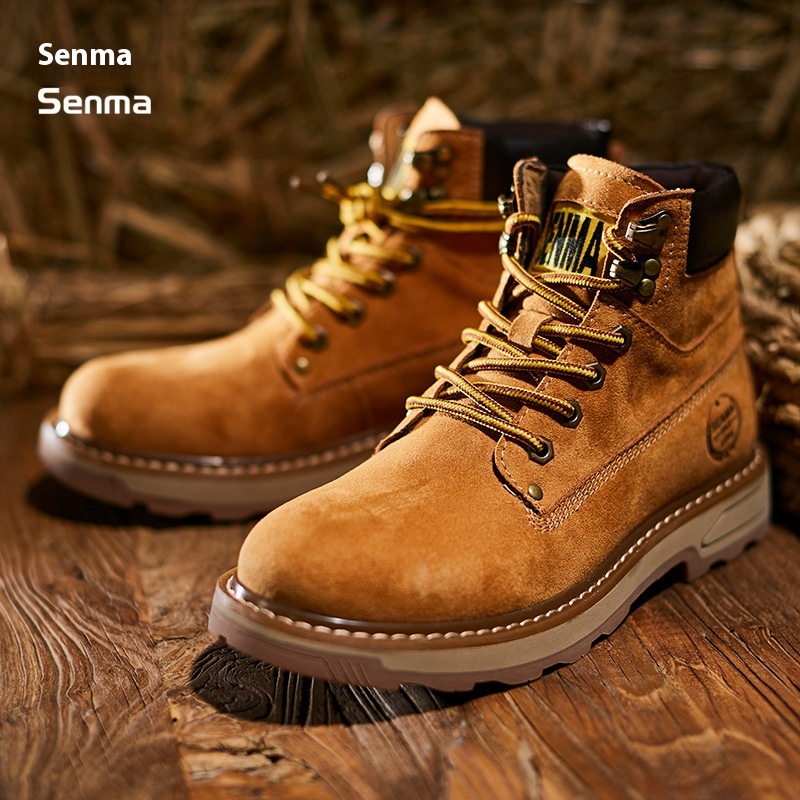 Semir Men's Shoes Martin Boots Men's Work Boots Retro British Styley All-match High-top Shoes Men's Boots
