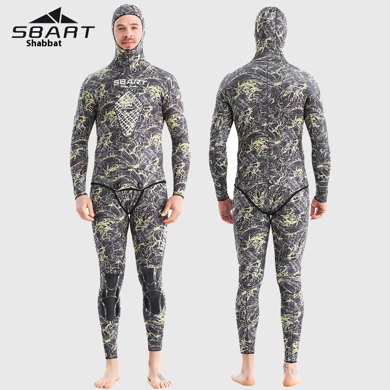 Shark Bart3mm Hunting Fish Suit Cold-proof Warm Diving Suit Split Swimsuit Surfing Suit Free Diving Fishing Suit