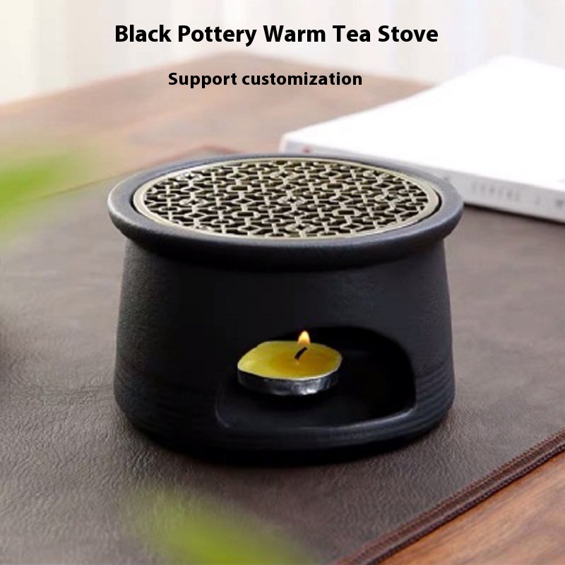 Stoare Tea Warmer Japanese Ceramic Retro Tea Warmer Teapot Ceramic Kung Fu Tea Set Warm Tea Base Candle
