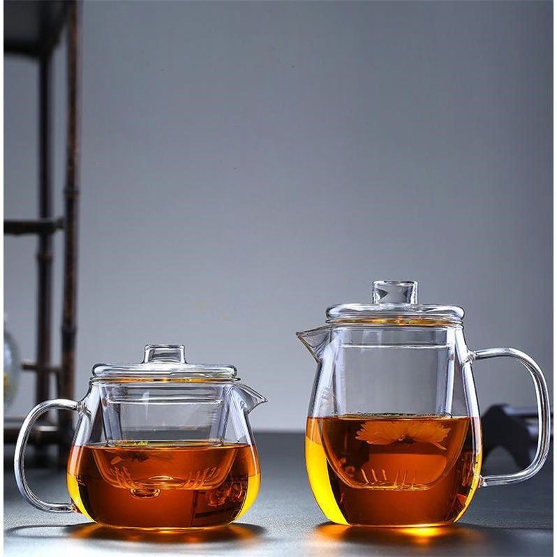High Borosilicate Heat-resistant Glass Flower Teapot Liner Filter Thickened Penguin Pot Pressure Spout Brewing Teapot Kung Fu Teapot