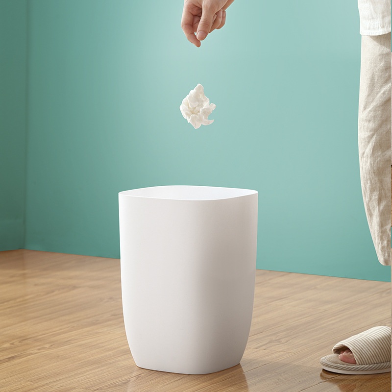 [Hedou]Single-layer Trash Can For Home Living Room,Bedroom,Bathroom,Creative Kitchen,Large Wastebasket