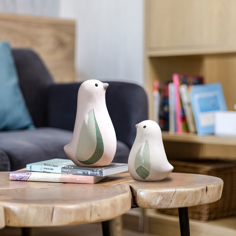 Creative Nordic Green Cute Bird Ornaments Home Soft Furnishings Living Room TVCabinet Office Study Simple Decoration