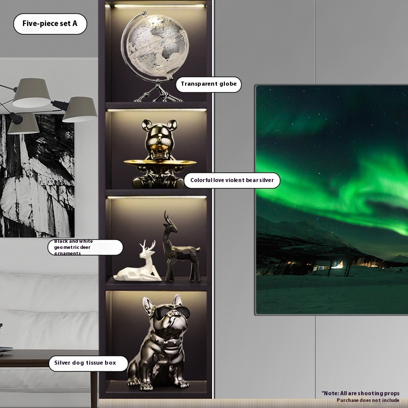 Creative Wine Cabinet Ornaments Light Luxury Home Modern Living Room Porch TVCabinet Simple Soft Furnishing Window Decoration Matching