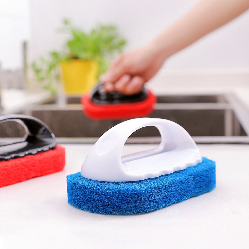 [Hedou]Strong Decontamination Bathtub Brush Sponge Brush Tile Brush Kitchen Supplies Pot Cleaning Brush Sponge Wipe