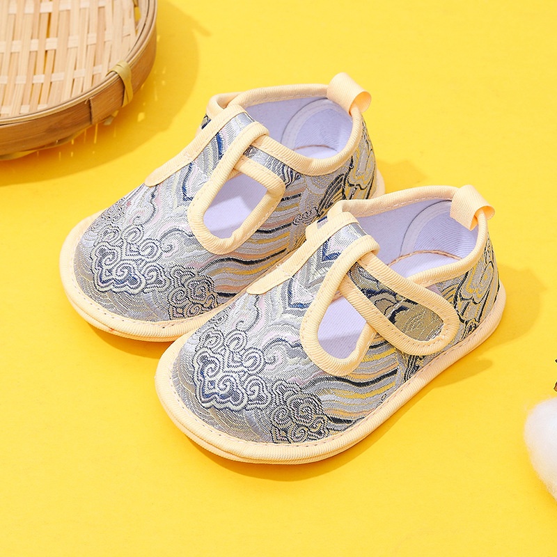 Style Ancient Style Hanfu Shoes Infant Pre-step Shoes Boys And Girls Baby Soft Sole Toddler Shoes One-year-old Banquet Chinese Tang Suit Shoes